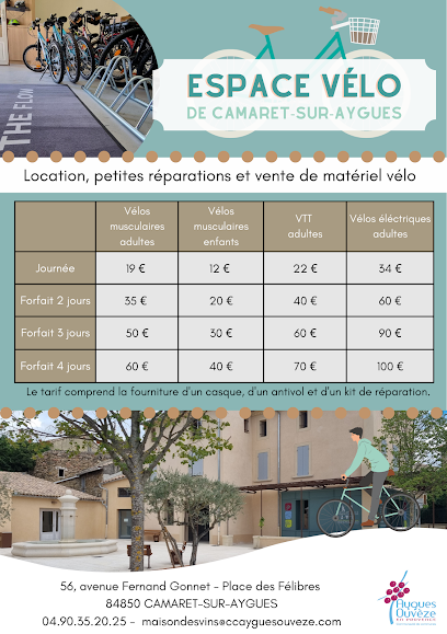 Espace vélo Camaret-sur-Aigues (location)