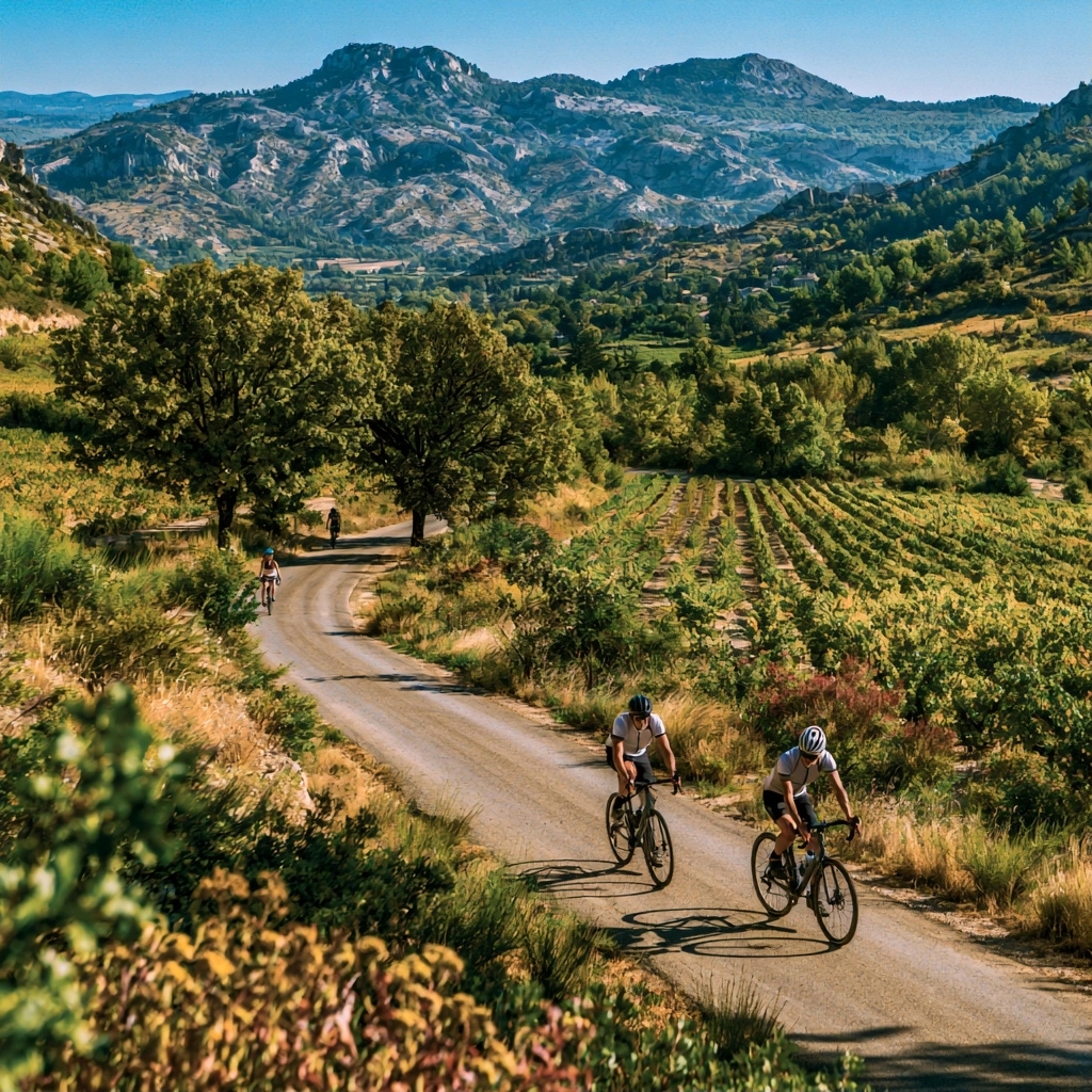 Balades nature, patrimoine et itinéraires labellisés : suggestions pratiques et tableau récapitulatif — Cyclotourisme en vaucluse : rencontre avec les producteurs locaux