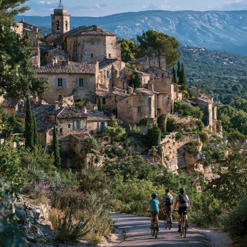 Expériences sensorielles et gastronomie en chemin : vins, nougats et saveurs du paysage provençal — Le vélo pour visiter le village médiéval de vaucluse : lacoste et bonnieux