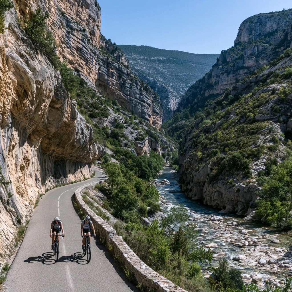 Gorges de la Nesque et Monts du Vaucluse à vélo : options rando, VTT et tourisme durable — Explorer les gorges de la nesque à vélo : un parcours naturel splendide