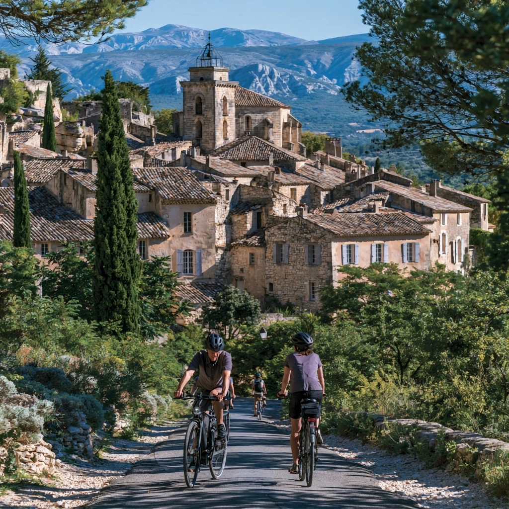 Itinéraire vélo entre Lacoste et Bonnieux : guide pour visiter le village médiéval de Vaucluse — Le vélo pour visiter le village médiéval de vaucluse : lacoste et bonnieux