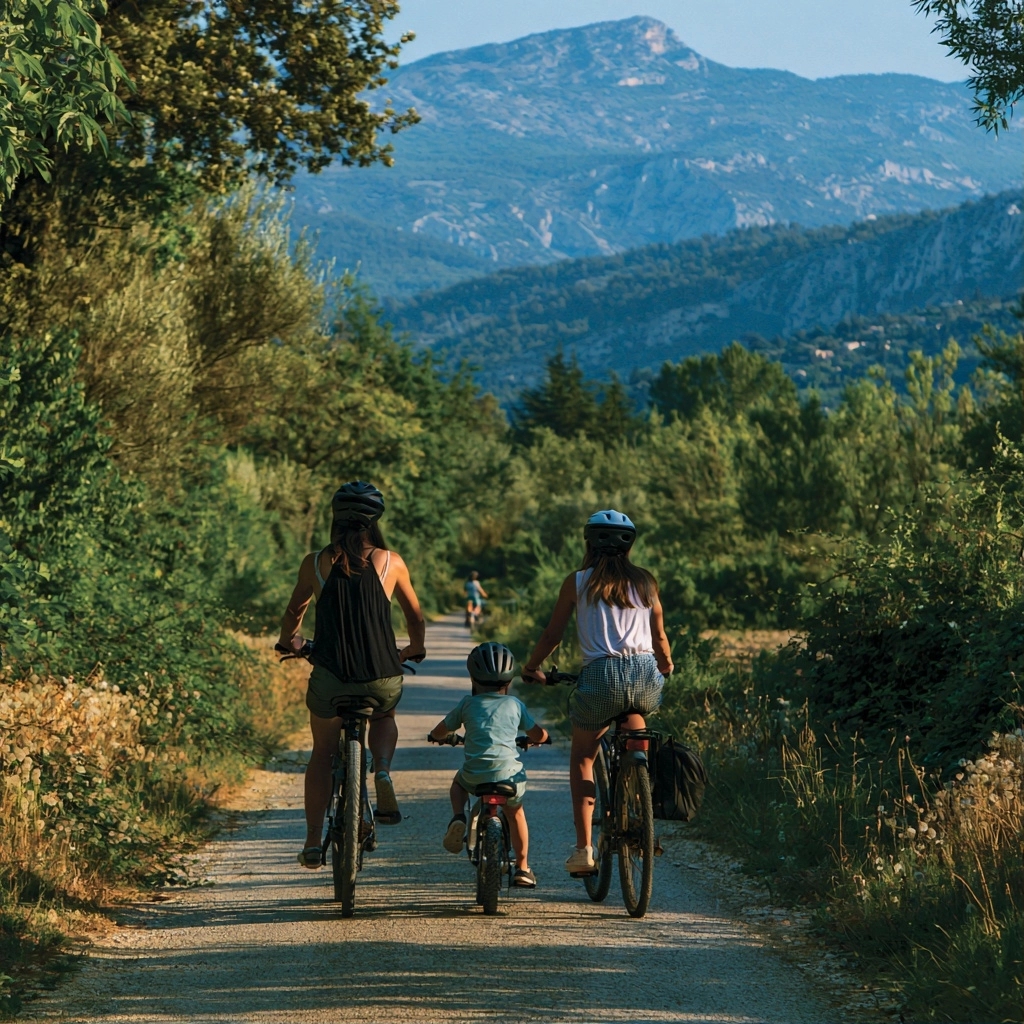 Loisirs en famille et tourisme Vaucluse le long des circuits vélo — Vélo en famille dans le vaucluse : idées de circuits adaptés