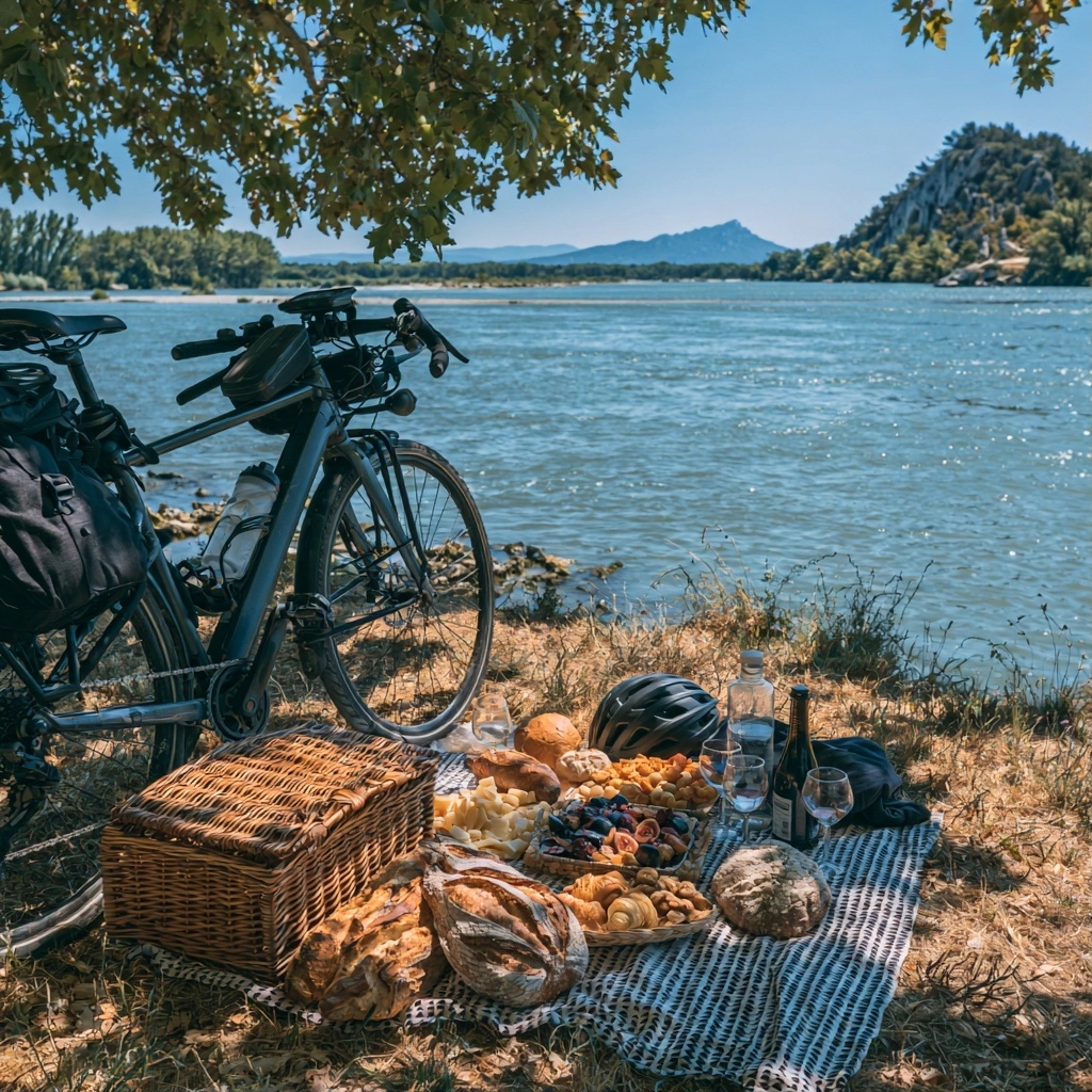 Pique-nique et dégustation : produits régionaux et gastronomie locale le long des voies vertes — Les meilleures pauses gourmandes à vélo dans le vaucluse