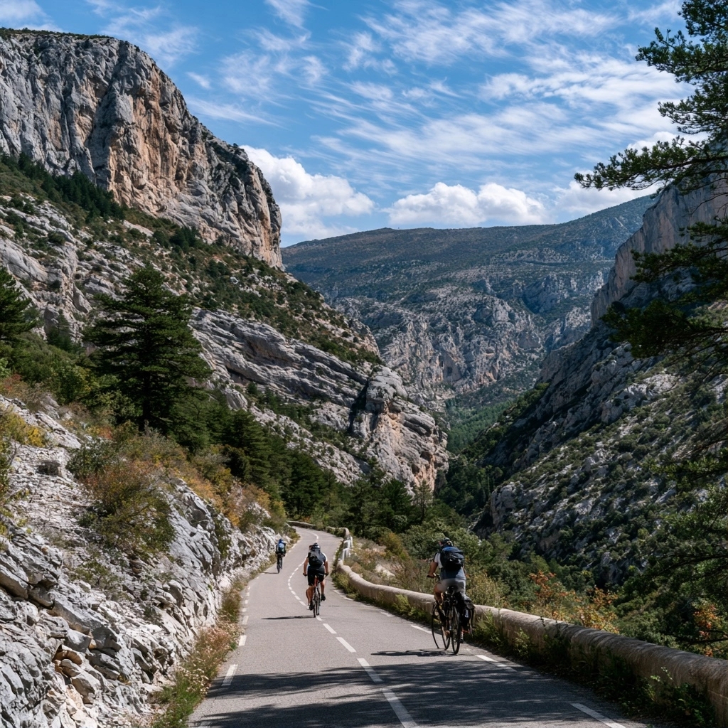Randonnée vélo dans les Gorges de la Nesque : options pour tous les niveaux et vélo de montagne — Explorer les gorges de la nesque à vélo : un parcours naturel splendide